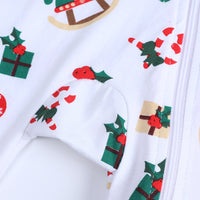 Load image into Gallery viewer, Baby Kid Girls Boys Color-blocking Cartoon Print Christmas Jumpsuits Wholesale 23101510
