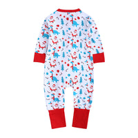 Load image into Gallery viewer, Baby Kid Girls Boys Color-blocking Cartoon Print Christmas Jumpsuits Wholesale 23101510
