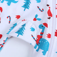Load image into Gallery viewer, Baby Kid Girls Boys Color-blocking Cartoon Print Christmas Jumpsuits Wholesale 23101510
