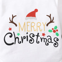 Load image into Gallery viewer, 2 Pieces Set Baby Kid Girls Christmas Letters Print Rompers And Cartoon Pants Wholesale 23101515

