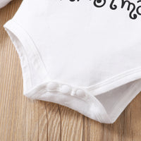 Load image into Gallery viewer, 2 Pieces Set Baby Kid Girls Christmas Letters Print Rompers And Cartoon Pants Wholesale 23101515
