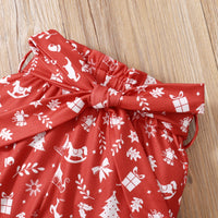 Load image into Gallery viewer, 2 Pieces Set Baby Kid Girls Christmas Letters Print Rompers And Cartoon Pants Wholesale 23101515

