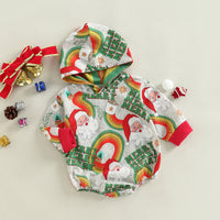 Load image into Gallery viewer, Baby Kid Girls Letters Color-blocking Print Christmas Rompers Wholesale 23101519
