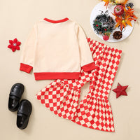 Load image into Gallery viewer, 2 Pieces Set Baby Kid Girls Christmas Letters Cartoon Print Tops And Pants Wholesale 23101520
