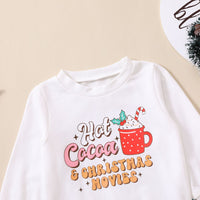 Load image into Gallery viewer, 2 Pieces Set Baby Kid Girls Christmas Letters Cartoon Print Tops And Pants Wholesale 23101520
