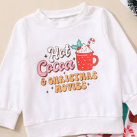 Load image into Gallery viewer, 2 Pieces Set Baby Kid Girls Christmas Letters Cartoon Print Tops And Pants Wholesale 23101520
