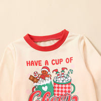 Load image into Gallery viewer, 2 Pieces Set Baby Kid Girls Christmas Letters Cartoon Print Tops And Pants Wholesale 23101520

