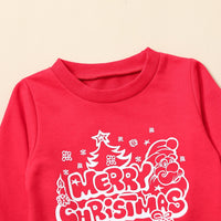 Load image into Gallery viewer, 2 Pieces Set Baby Kid Girls Christmas Letters Cartoon Print Tops And Pants Wholesale 23101520
