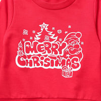 Load image into Gallery viewer, 2 Pieces Set Baby Kid Girls Christmas Letters Cartoon Print Tops And Pants Wholesale 23101520

