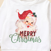 Load image into Gallery viewer, 2 Pieces Set Baby Kid Girls Christmas Letters Cartoon Print Tops And Pants Wholesale 23101520
