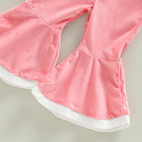 Load image into Gallery viewer, 2 Pieces Set Baby Kid Girls Christmas Cartoon Print Tops And Solid Color Pants Wholesale 23101522
