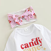 Load image into Gallery viewer, 2 Pieces Set Baby Girls Christmas Letters Print Rompers And Cartoon Pants Wholesale 23101523
