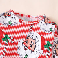 Load image into Gallery viewer, Baby Kid Girls Striped Cartoon Print Christmas Jumpsuits Wholesale 23101530
