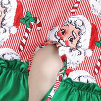 Load image into Gallery viewer, Baby Kid Girls Striped Cartoon Print Christmas Jumpsuits Wholesale 23101530
