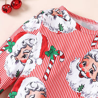 Load image into Gallery viewer, Baby Kid Girls Striped Cartoon Print Christmas Jumpsuits Wholesale 23101530
