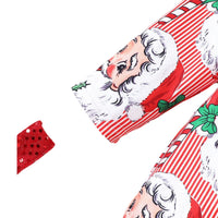 Load image into Gallery viewer, Baby Kid Girls Striped Cartoon Print Christmas Jumpsuits Wholesale 23101530
