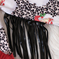 Load image into Gallery viewer, 2 Pieces Set Baby Kid Girls Christmas Leopard Print Tops And Solid Color Pants Wholesale 23101532
