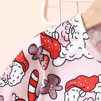 Load image into Gallery viewer, 2 Pieces Set Baby Kid Girls Christmas Color-blocking Cartoon Print Tops And Pants Wholesale 23101533
