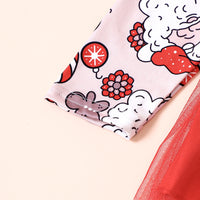 Load image into Gallery viewer, 2 Pieces Set Baby Kid Girls Christmas Color-blocking Cartoon Print Tops And Pants Wholesale 23101533
