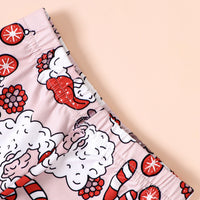 Load image into Gallery viewer, 2 Pieces Set Baby Kid Girls Christmas Color-blocking Cartoon Print Tops And Pants Wholesale 23101533
