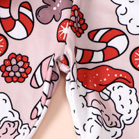 Load image into Gallery viewer, 2 Pieces Set Baby Kid Girls Christmas Color-blocking Cartoon Print Tops And Pants Wholesale 23101533
