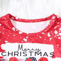 Load image into Gallery viewer, 2 Pieces Set Baby Kid Girls Christmas Letters Print Tops And Checked Pants Wholesale 23101534

