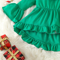 Load image into Gallery viewer, 2 Pieces Set Baby Kid Girls Christmas Solid Color Print Tops And Cartoon Pants Wholesale 23101542
