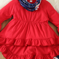 Load image into Gallery viewer, 2 Pieces Set Baby Kid Girls Christmas Solid Color Print Tops And Cartoon Pants Wholesale 23101542
