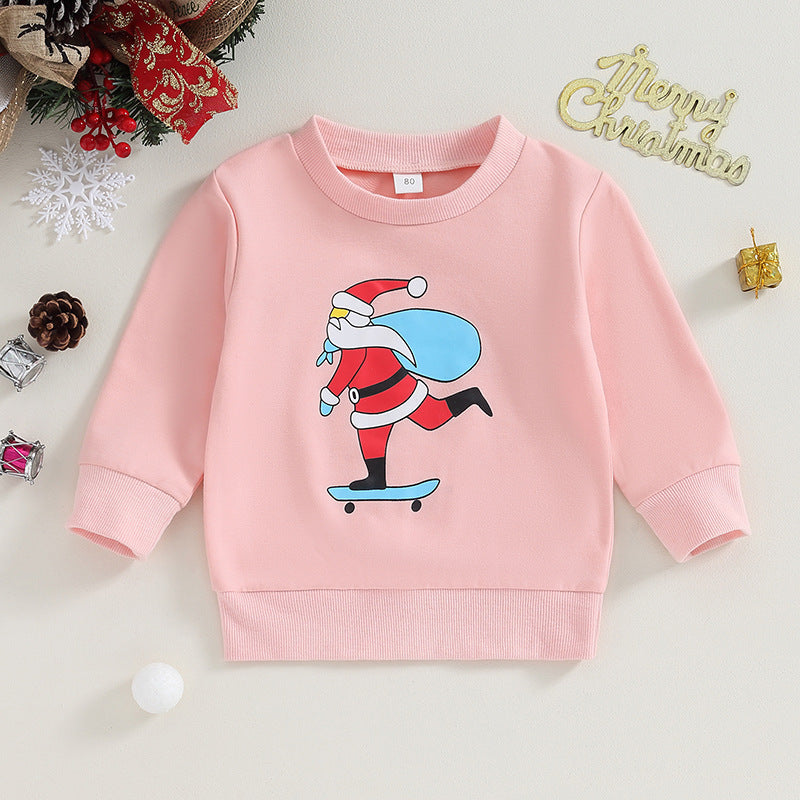 Baby Kid Girls Cartoon Print Christmas Hoodies Sweatshirts Wholesale 23101544