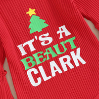 Load image into Gallery viewer, 2 Pieces Set Baby Girls Christmas Letters Print Rompers And Cartoon Pants Wholesale 23101549
