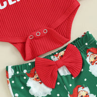 Load image into Gallery viewer, 2 Pieces Set Baby Girls Christmas Letters Print Rompers And Cartoon Pants Wholesale 23101549
