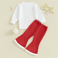 Load image into Gallery viewer, 2 Pieces Set Baby Kid Girls Christmas Letters Print Tops And Solid Color Pants Wholesale 23101550
