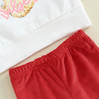 Load image into Gallery viewer, 2 Pieces Set Baby Kid Girls Christmas Letters Print Tops And Solid Color Pants Wholesale 23101550
