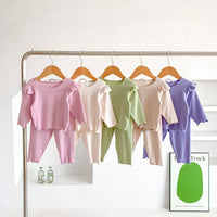 Load image into Gallery viewer, 2 Pieces Set Baby Kid Girls Solid Color Tops And Pants Wholesale 23101906
