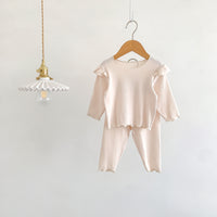 Load image into Gallery viewer, 2 Pieces Set Baby Kid Girls Solid Color Tops And Pants Wholesale 23101906
