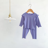 Load image into Gallery viewer, 2 Pieces Set Baby Kid Girls Solid Color Tops And Pants Wholesale 23101906
