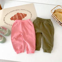 Load image into Gallery viewer, 2 Pieces Set Baby Kid Girls Boys Letters Cartoon Print Tops And Solid Color Pants Wholesale 23101908
