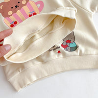 Load image into Gallery viewer, 2 Pieces Set Baby Kid Girls Boys Letters Cartoon Print Tops And Solid Color Pants Wholesale 23101908
