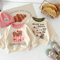 Load image into Gallery viewer, 2 Pieces Set Baby Kid Girls Boys Letters Cartoon Print Tops And Solid Color Pants Wholesale 23101908
