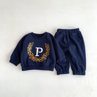 Load image into Gallery viewer, 2 Pieces Set Baby Kid Girls Boys Sports Letters Hoodies Sweatshirts And Solid Color Pants Wholesale 23101909
