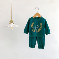 Load image into Gallery viewer, 2 Pieces Set Baby Kid Girls Boys Sports Letters Hoodies Sweatshirts And Solid Color Pants Wholesale 23101909
