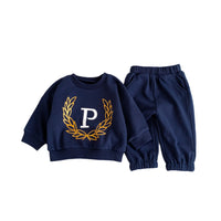 Load image into Gallery viewer, 2 Pieces Set Baby Kid Girls Boys Sports Letters Hoodies Sweatshirts And Solid Color Pants Wholesale 23101909
