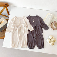 Load image into Gallery viewer, 2 Pieces Set Baby Kid Girls Boys Solid Color Tops And Pants Wholesale 23101911
