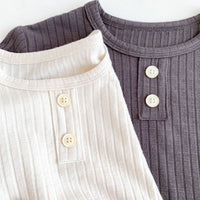 Load image into Gallery viewer, 2 Pieces Set Baby Kid Girls Boys Solid Color Tops And Pants Wholesale 23101911
