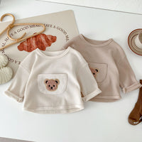 Load image into Gallery viewer, 2 Pieces Set Baby Kid Girls Boys Solid Color Cartoon Tops And Pants Wholesale 23101912
