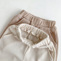 Load image into Gallery viewer, 2 Pieces Set Baby Kid Girls Boys Solid Color Cartoon Tops And Pants Wholesale 23101912
