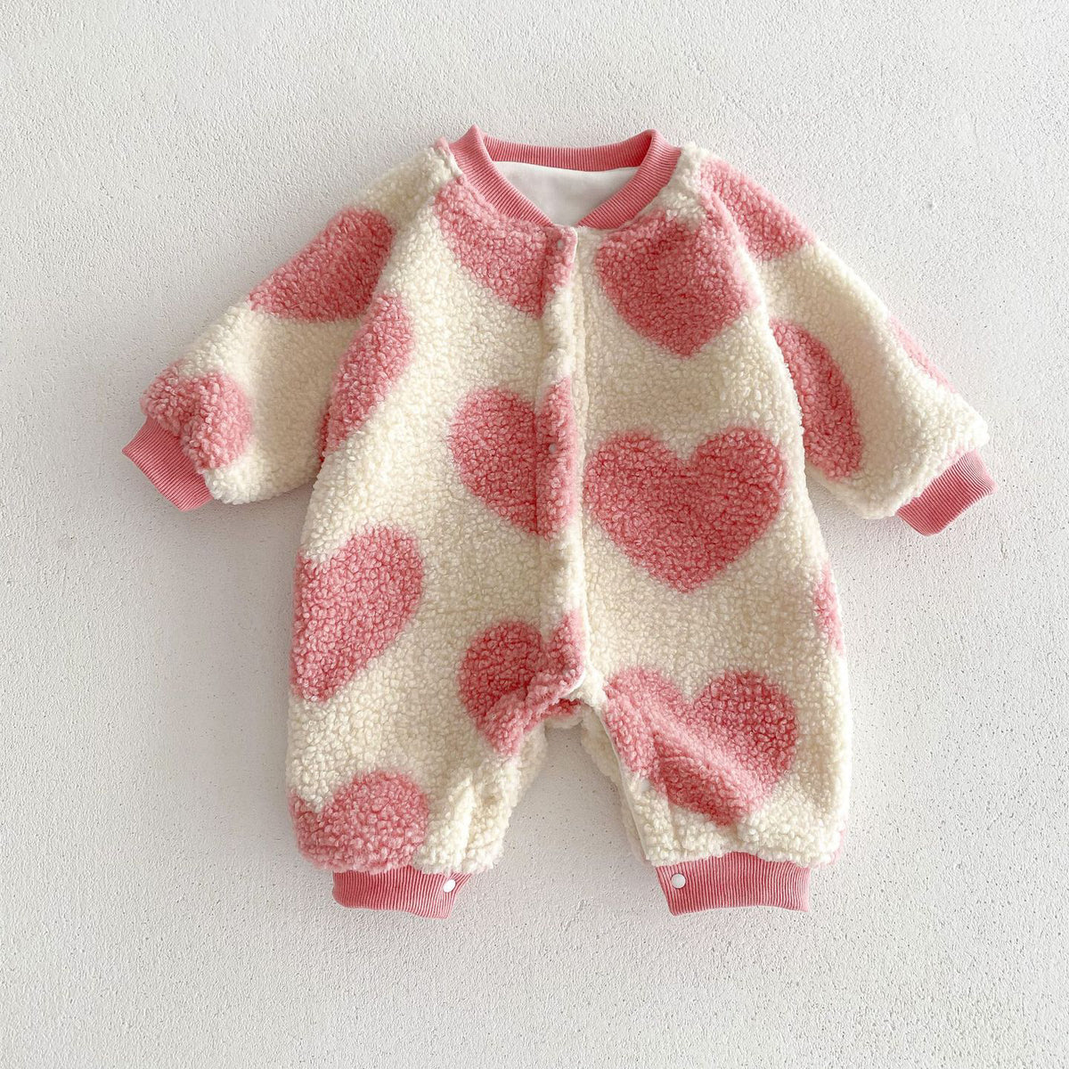 Baby Kid Girls Color-blocking Love heart Jumpsuits Wholesale 231019127