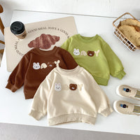 Load image into Gallery viewer, 2 Pieces Set Baby Kid Girls Boys Cartoon Hoodies Sweatshirts And Solid Color Pants Wholesale 23101913
