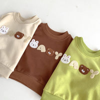 Load image into Gallery viewer, 2 Pieces Set Baby Kid Girls Boys Cartoon Hoodies Sweatshirts And Solid Color Pants Wholesale 23101913
