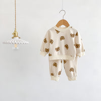 Load image into Gallery viewer, 2 Pieces Set Baby Kid Girls Boys Cartoon Print Hoodies Sweatshirts And Pants Wholesale 23101914
